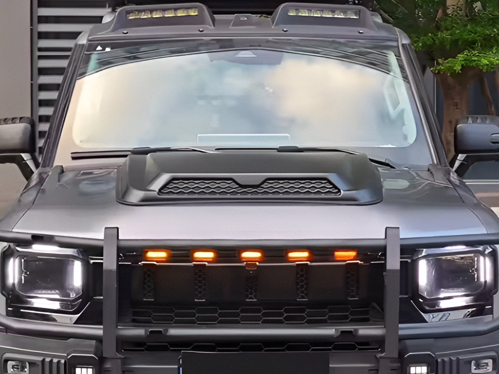 JETOUR T2 MATT BLACK HOOD VENT